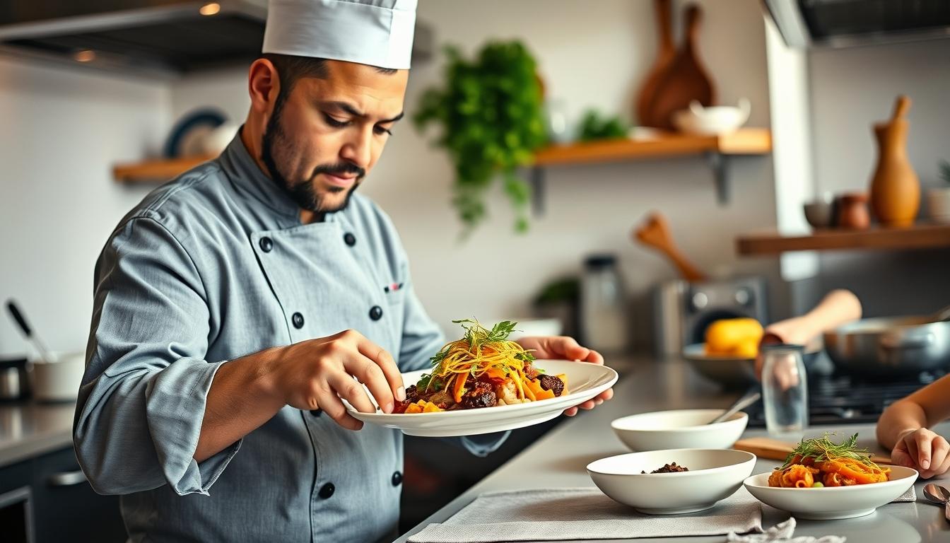 Quick weeknight dinner prepared in a home kitchen